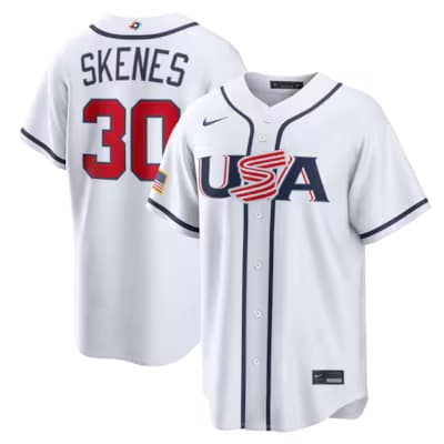 Paul Skenes USA Baseball Nike 2026 World Baseball Classic Home Stadium Jersey - White