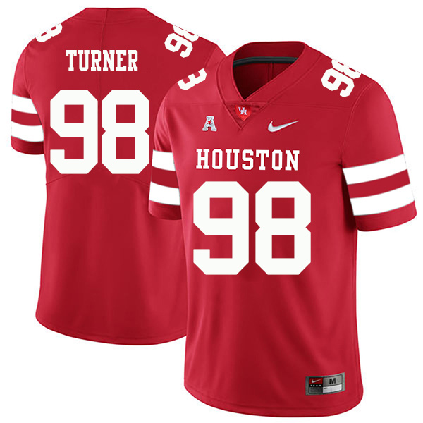 Payton Turner Houston Cougars Men's Jersey - #98 NCAA Red Stitched Authentic