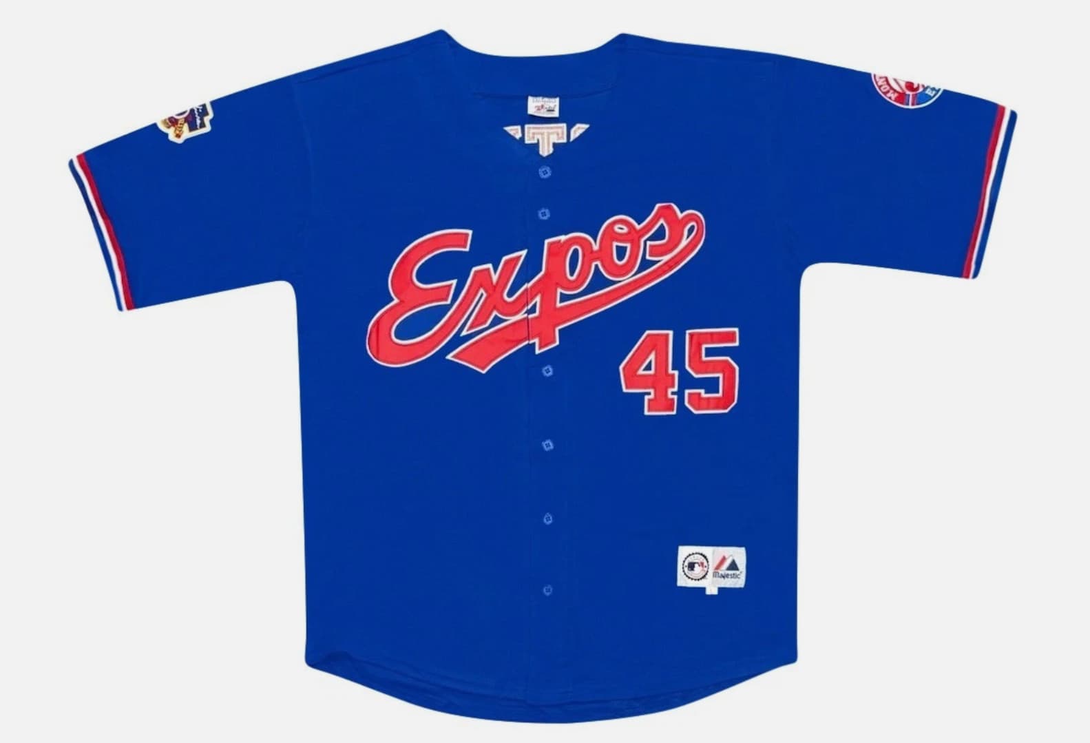 Pedro Martinez 1997 Montreal Expos Jackie 50th Anniv. Blue Jersey