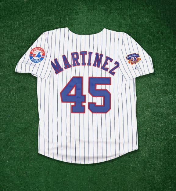 Pedro Martinez 1997 Montreal Expos Jackie 50th Anniv. Men's Home White Jersey
