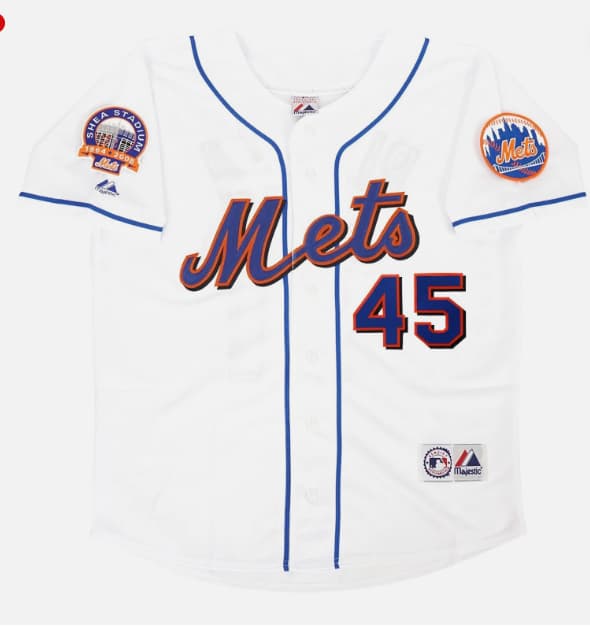 Pedro Martinez 2008 New York Mets Shea  Closing Patch  Men's Jersey