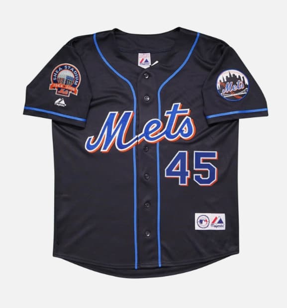 Pedro Martinez 2008 New York Mets Shea Closing Patch    Men's Jersey