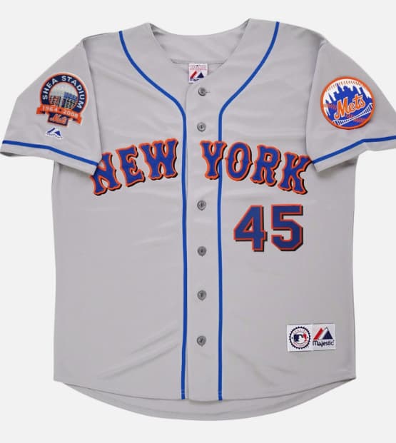 Pedro Martinez 2008 New York Mets Shea Closing Patch  Men's  Jersey
