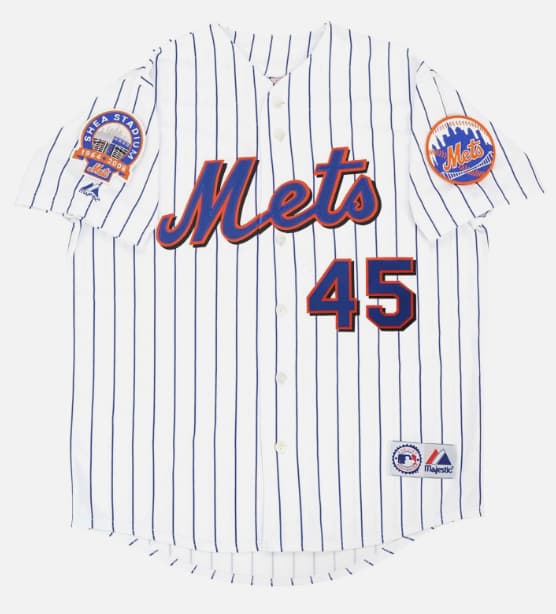 Pedro Martinez 2008 New York Mets Shea Closing Patch  Men's Jersey