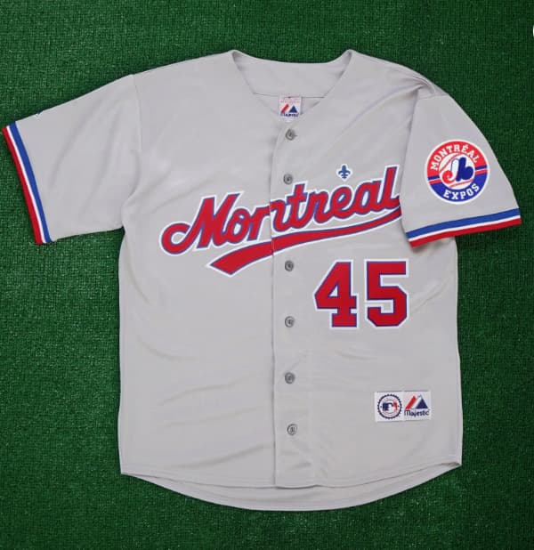 Pedro Martinez Montreal Expos Road  Team Patch  Grey Jersey