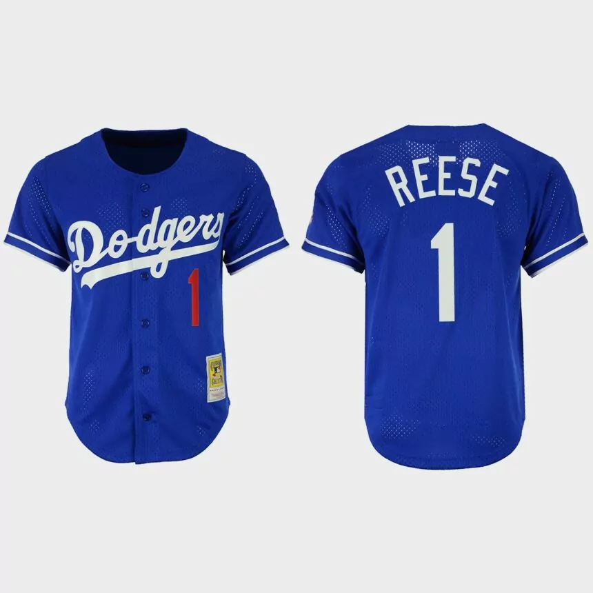 Pee Wee Reese #1 Los Angeles Dodgers Mesh Batting Practice Cooperstown Collection Jersey – Royal