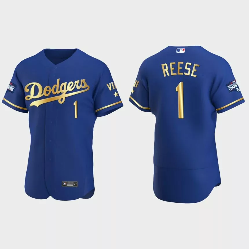 Pee Wee Reese Los Angeles Dodgers 2021 Gold Program World Series Champions Jersey – Royal