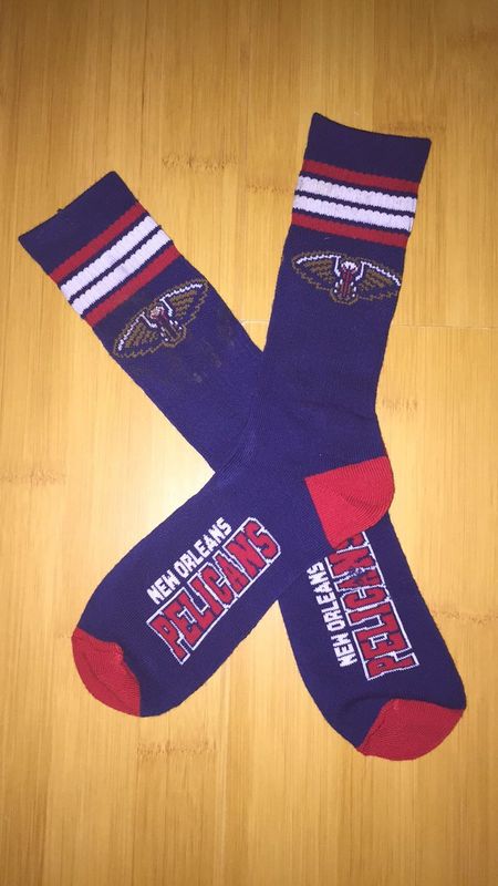 Pelicans Team Logo Purple NBA Socks