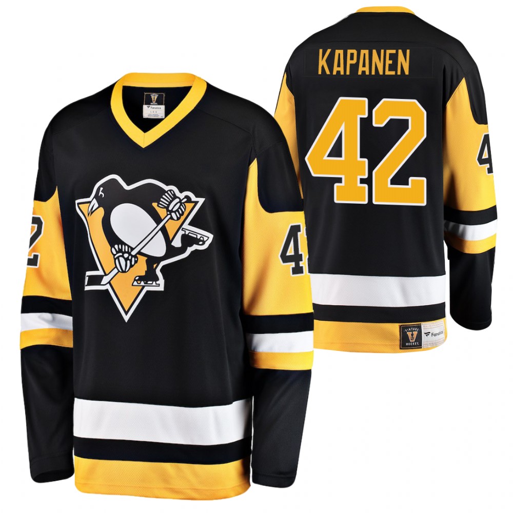 Penguins #42 Kasperi Kapanen Black 2020-21 Heritage Jersey