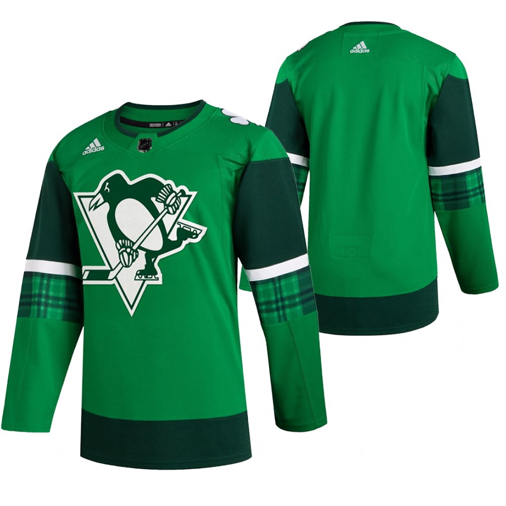 Penguins 2020 St. Patrick's Day Green # Jersey