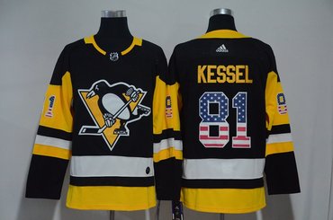 Penguins 81 Phil Kessel Black USA Flag Adidas Jersey