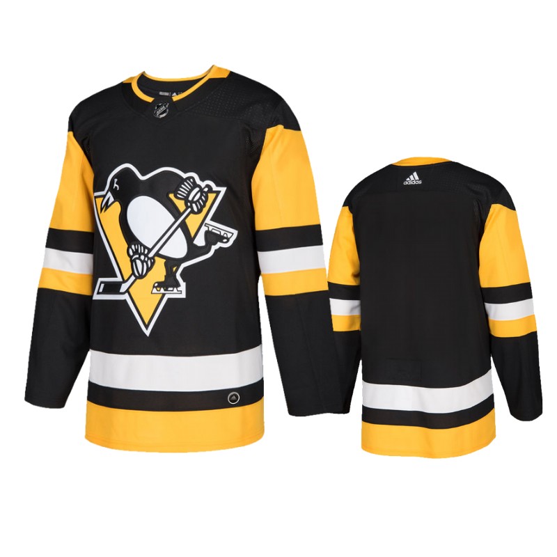 Penguins Black Authentic Blank Home Jersey