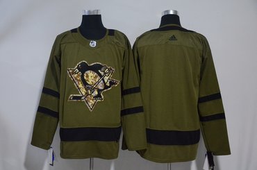 Penguins Blank Olive Adidas Jersey