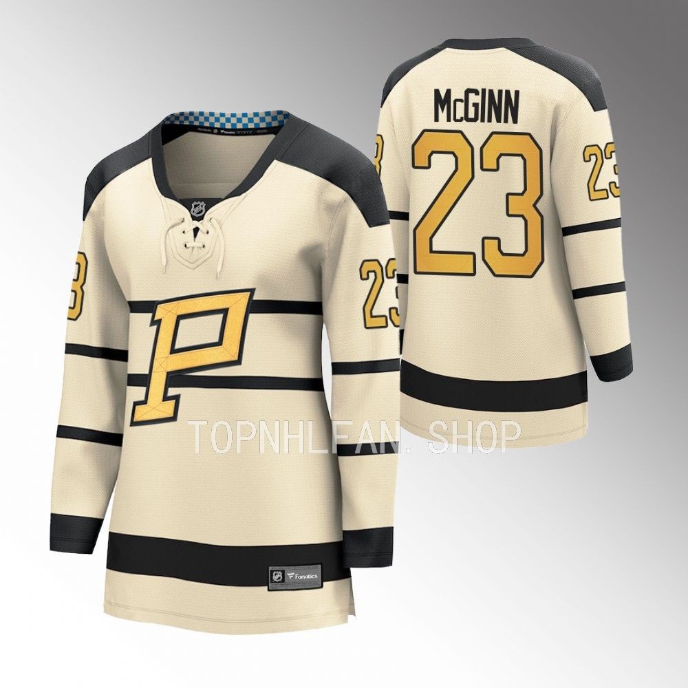 Penguins Brock McGinn 2023 Winter Classic Cream Player Women Jersey