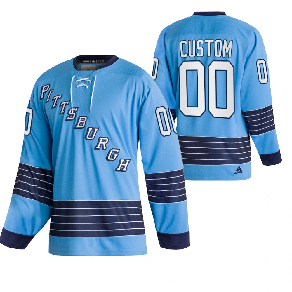 Penguins Custom Blue 2022 Team Classics Heritage Jersey