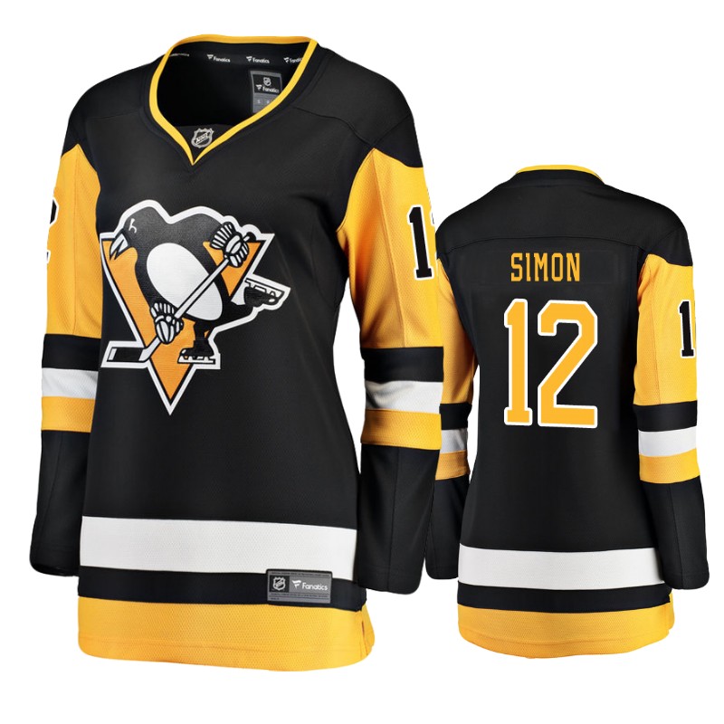 Penguins Dominik Simon Black Breakaway Player Home Jersey