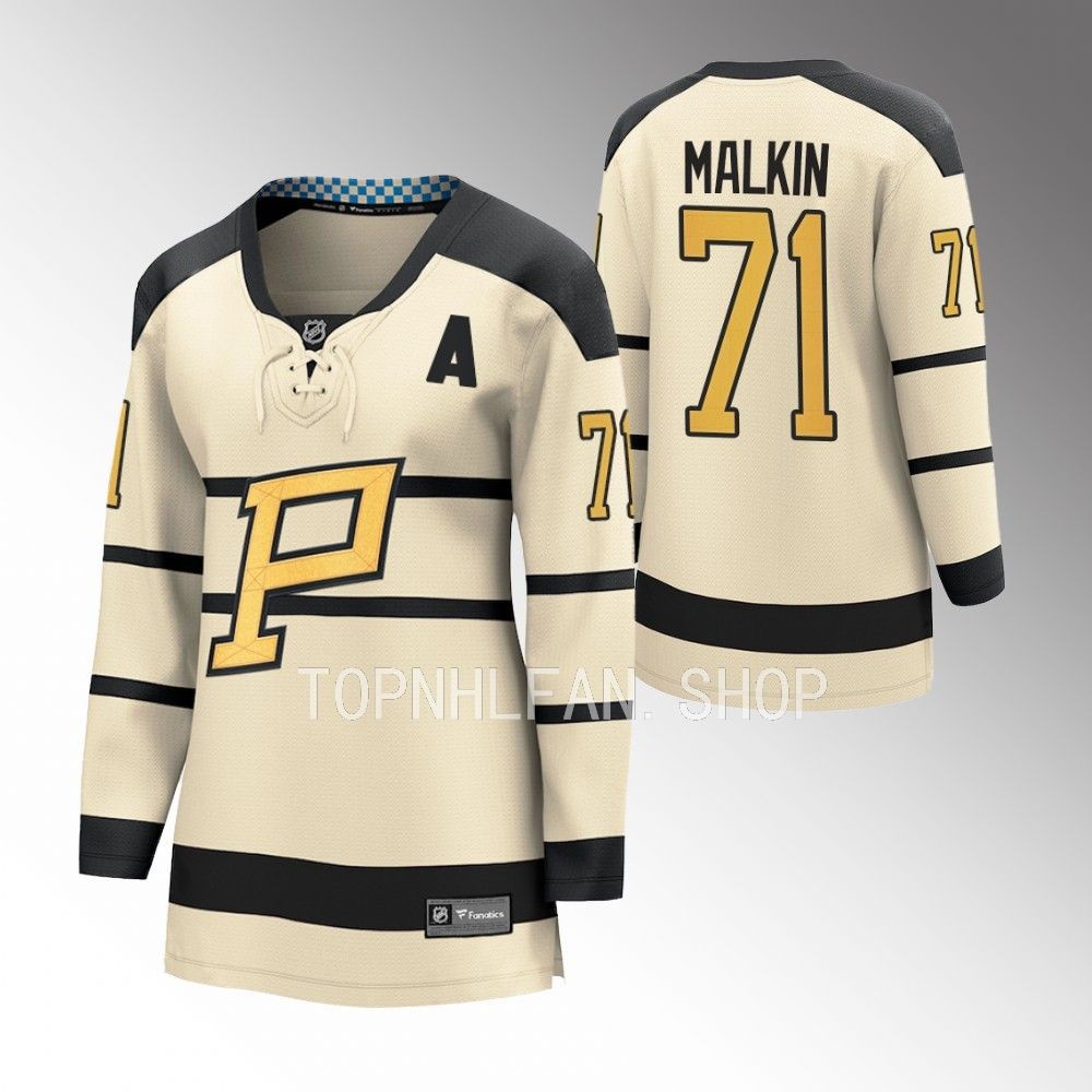 Penguins Evgeni Malkin 2023 Winter Classic Cream Player Women Jersey