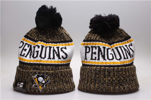 Penguins Fresh Logo Black Knit Hat YP