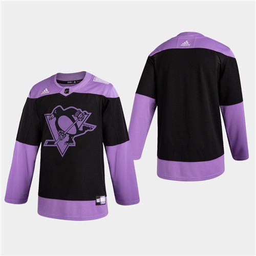 Penguins Hockey Fights Cancer Practice Black Jersey
