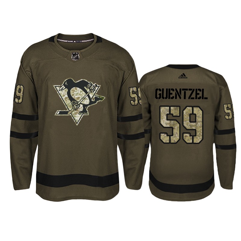 Penguins Jake Guentzel Camo Military Jersey