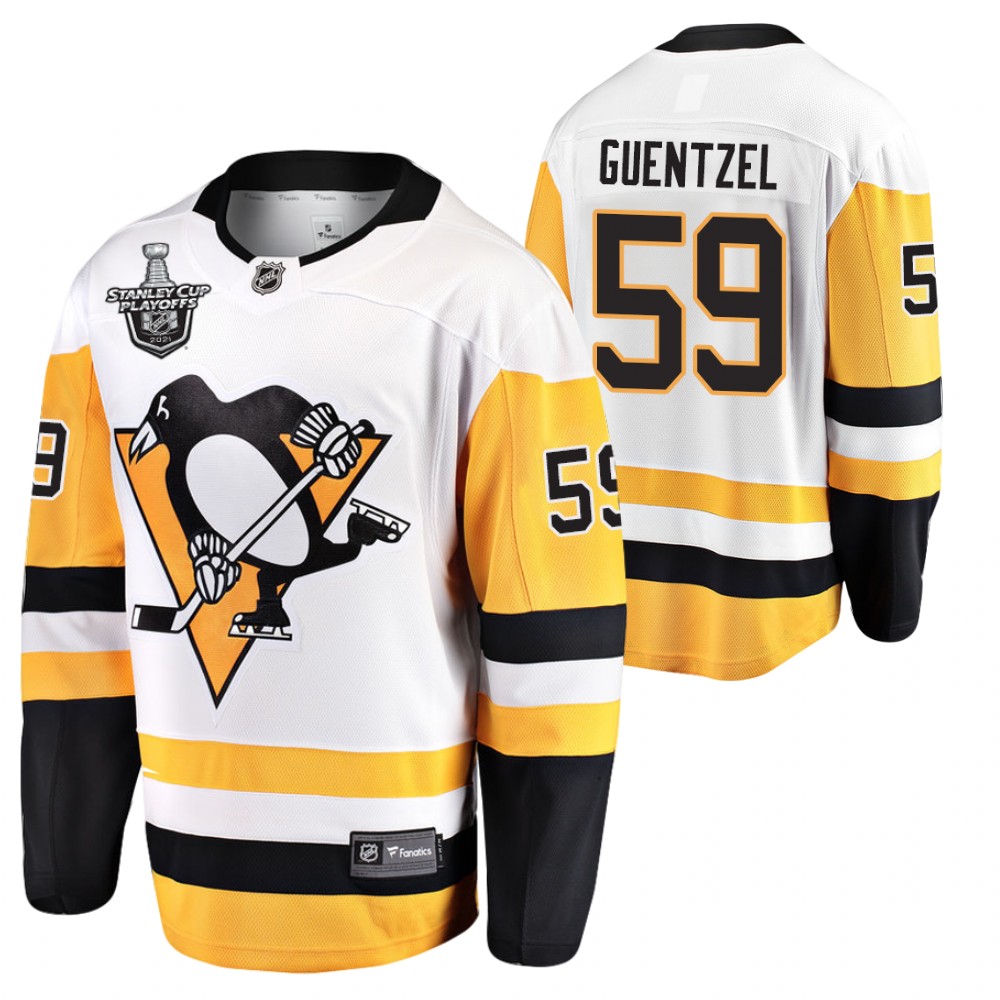 Penguins Jake Guentzel Jersey 2021 Stanley Cup Playoffs White Men