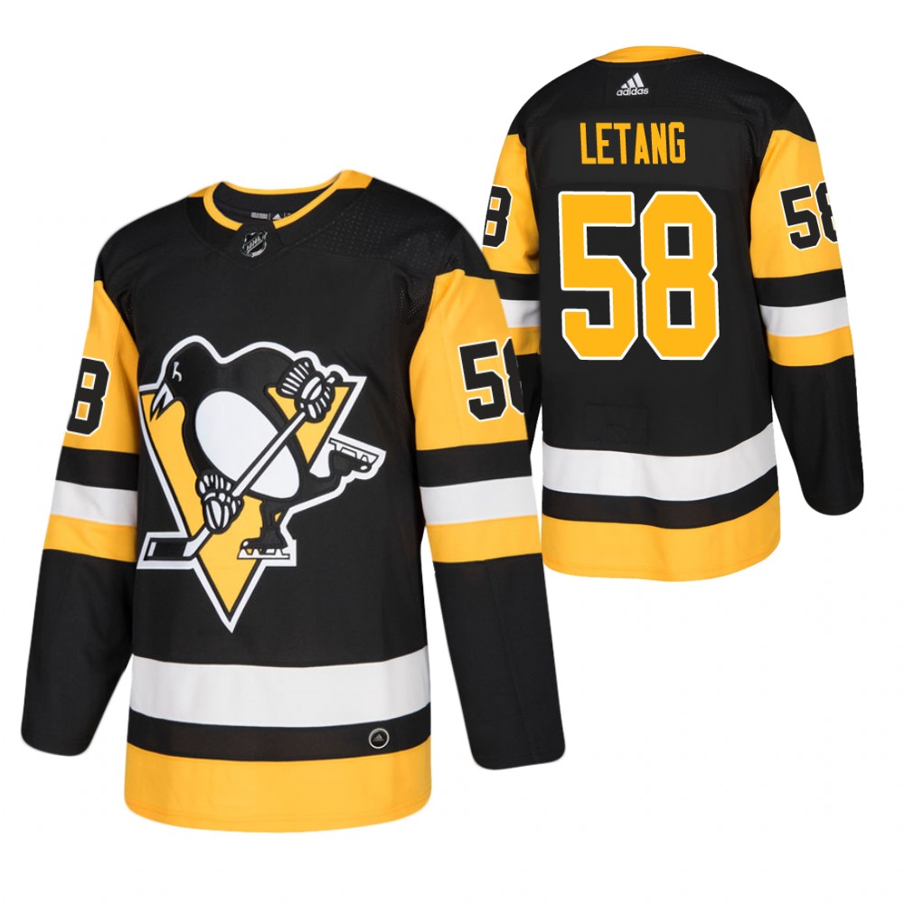 Penguins Kris Letang Black Authentic Home Jersey