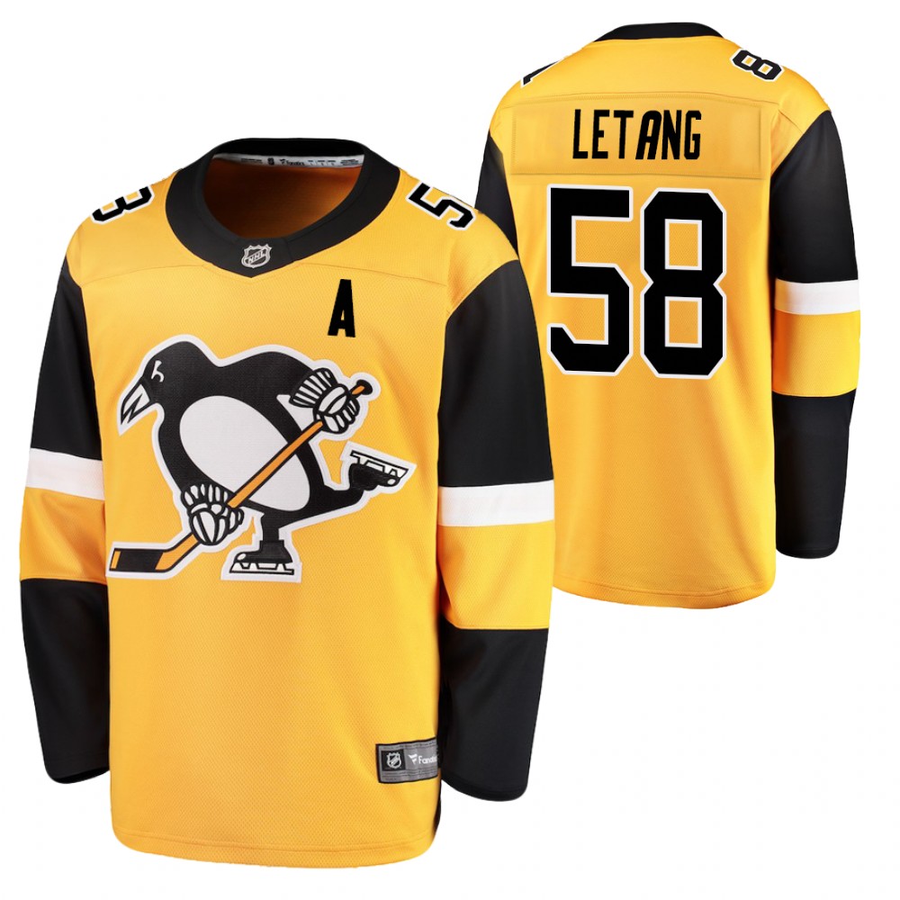 Penguins Kris Letang Gold Breakaway Player Alternate Jersey