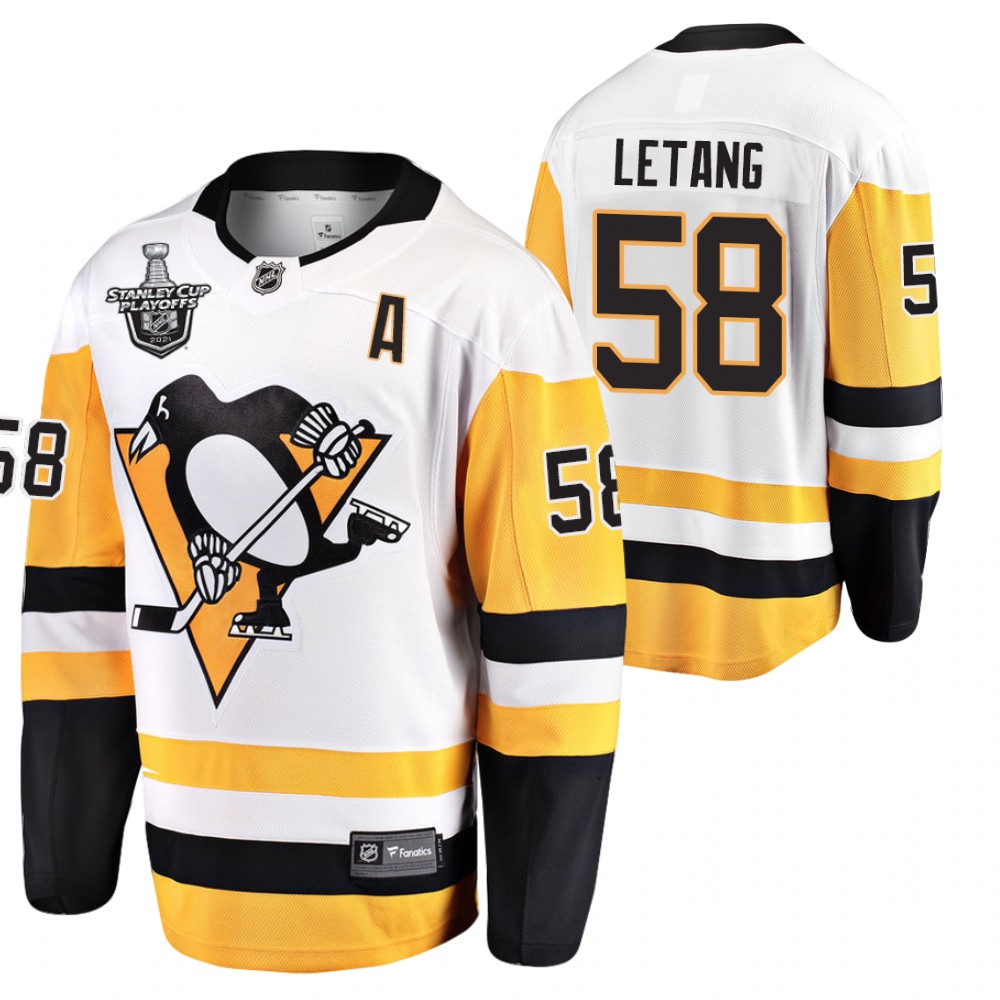 Penguins Kris Letang Jersey 2021 Stanley Cup Playoffs White Men