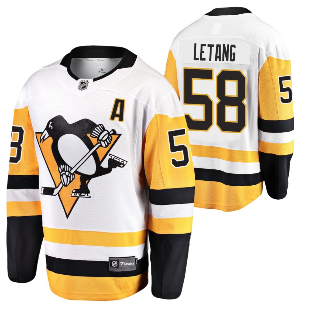 Penguins Kris Letang White Breakaway Player Away Jersey