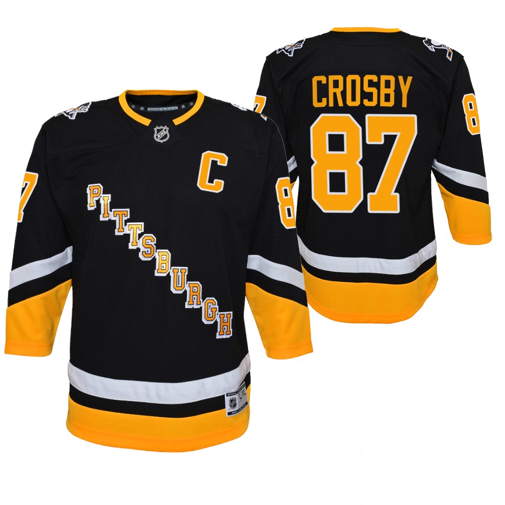 Penguins Sidney Crosby 2021-22 Alternate Jersey Youth Premier Player