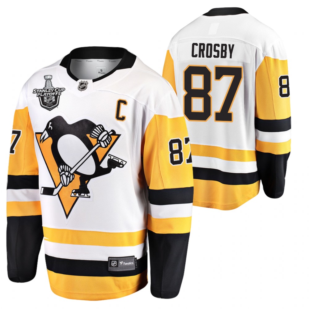 Penguins Sidney Crosby Jersey 2021 Stanley Cup Playoffs White Men