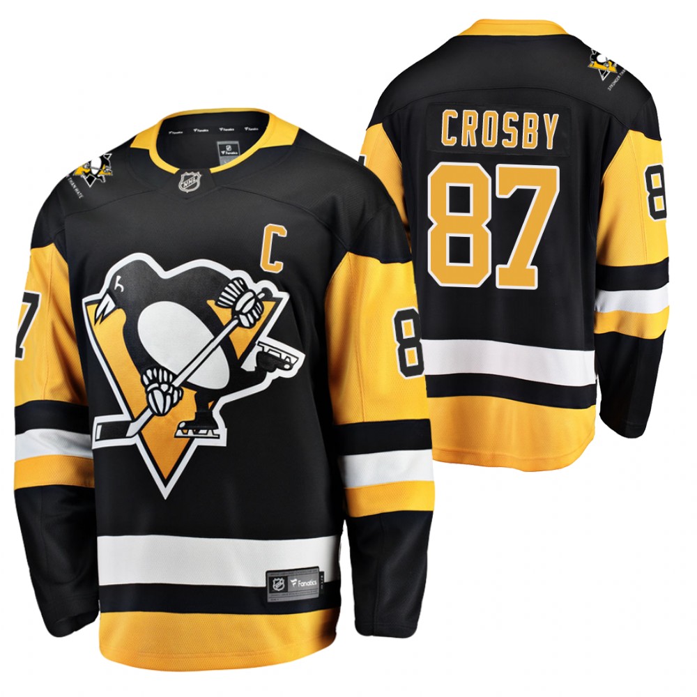 Penguins Sidney Crosby Jersey Home Black Player Men