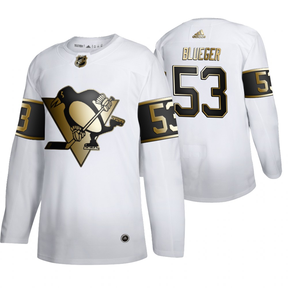 Penguins Teddy Blueger Men's Authentic NHL Golden Edition Jersey