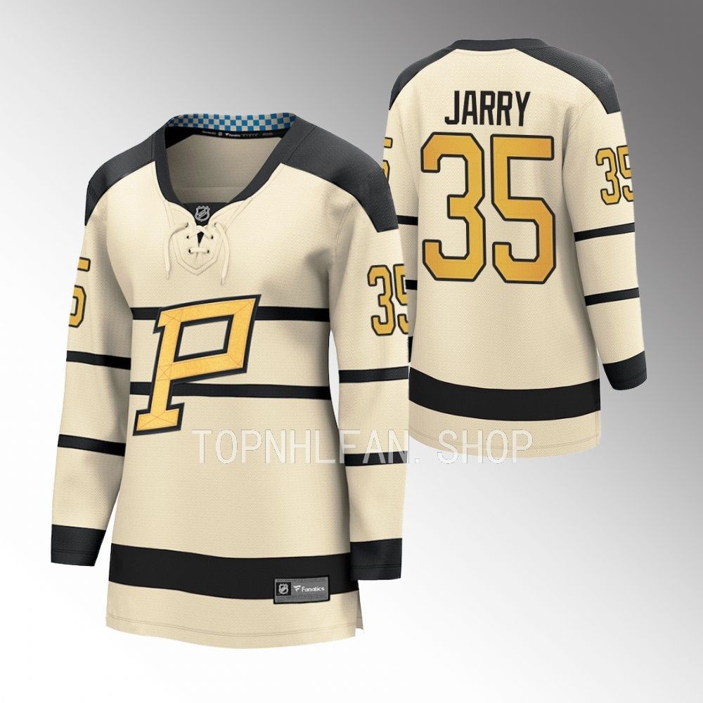Penguins Tristan Jarry 2023 Winter Classic Cream Player Women Jersey
