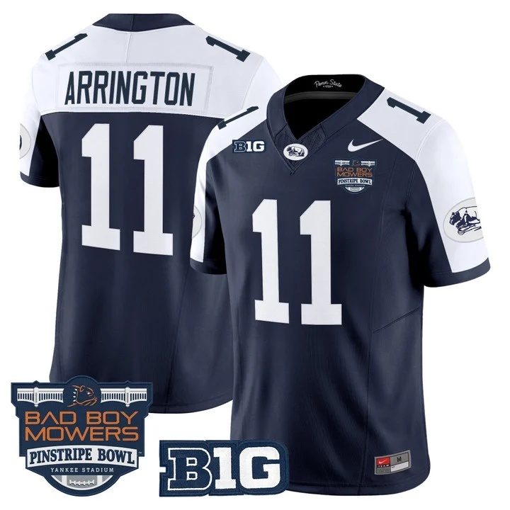 Penn State Nittany Lions Throwback Vapor Limited Custom Jersey - Pinstripe Bowl Patch - All Stitched 11 LaVar Arrington