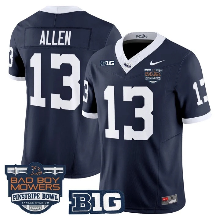 Penn State Nittany Lions Throwback Vapor Limited Custom Jersey - Pinstripe Bowl Patch - All Stitched Kaytron Allen