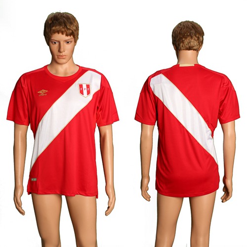 Peru Blank Away Soccer Country Jersey