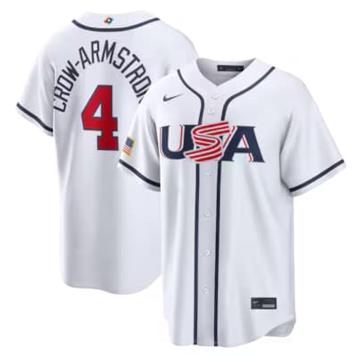 Pete Crow-Armstrong USA Baseball Nike 2026 World Baseball Classic Home Stadium Jersey - White
