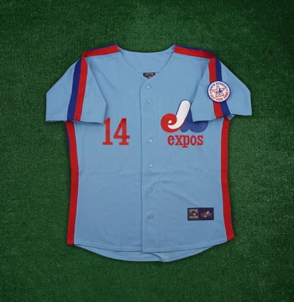Pete Rose 1982 Montreal Expos Cooperstown Men's Blue Jersey