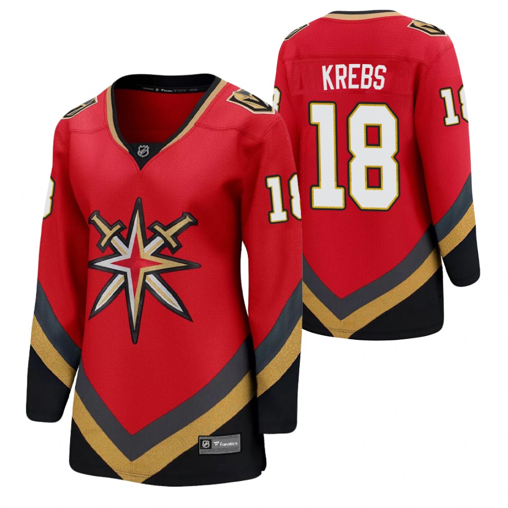 Peyton Krebs Vegas Golden Knights Reverse Retro Red Women Jersey