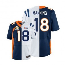 Peyton Manning #18 Denver Broncos Alternate_Colts Road Super Bowl 50_XLI Elite Two Tone Jersey