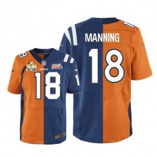 Peyton Manning #18 Denver Broncos _Colts Home Super Bowl 50_XLI Elite Two Tone Jersey