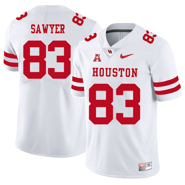 Peyton Sawyer Houston Cougars Men's Jersey - #83 NCAA White Stitched Authentic