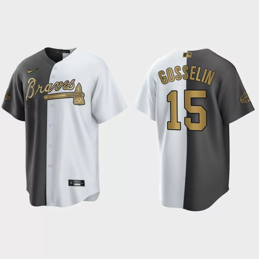 Phil Gosselin Atlanta Braves 2022 MLB All-Star Game Split Jersey – White Charcoal