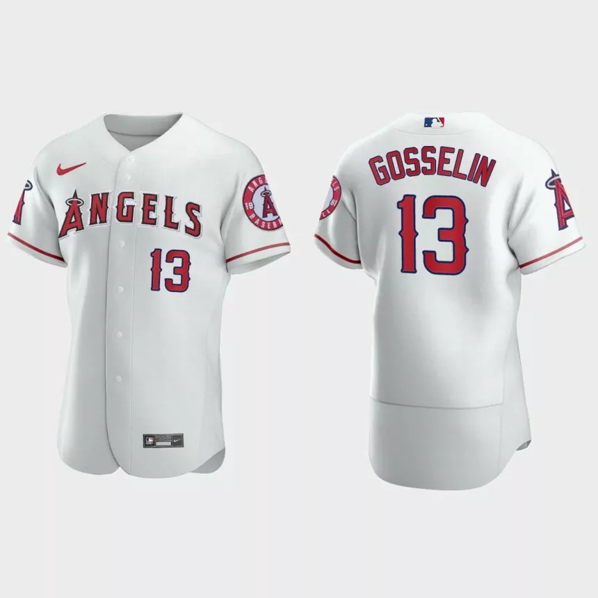 Phil Gosselin Los Angeles Angels Authentic Home Jersey – White