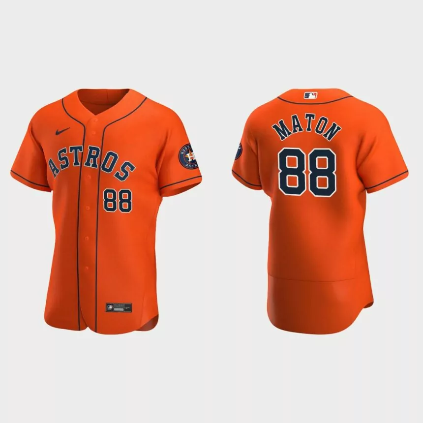 Phil Maton Houston Astros Authentic Alternate Jersey – Orange