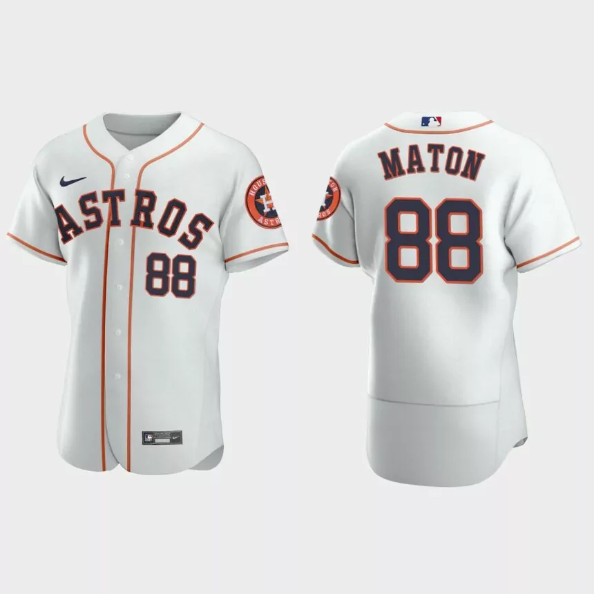 Phil Maton Houston Astros Authentic Home Jersey – White