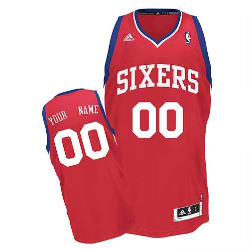 Philadelphia 76ERS Custom Swingman Red Road Jersey