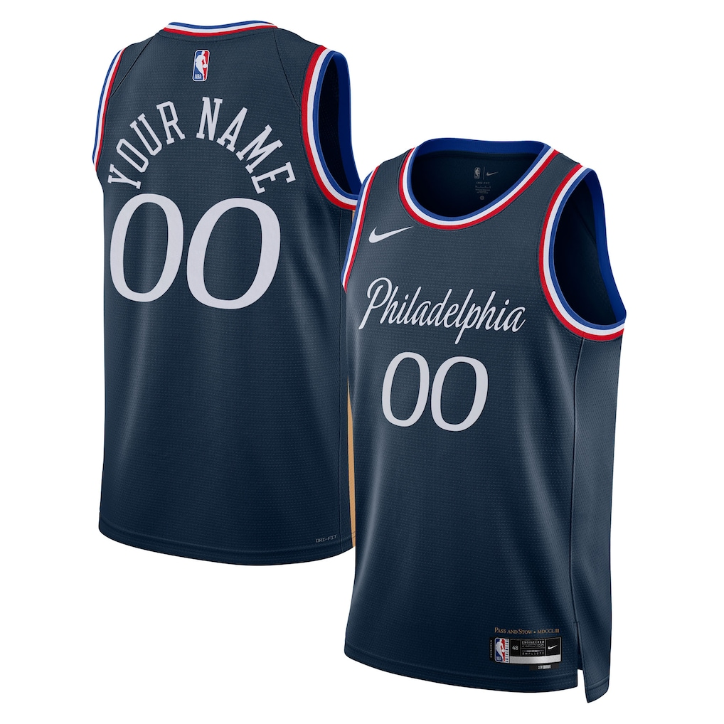 Philadelphia 76ers Nike Unisex 202526 City Edition Swingman Custom  Jersey - Navy