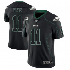 Philadelphia Eagles #11 Carson Wentz 2018 Lights Out Color Rush Limited Black Jersey